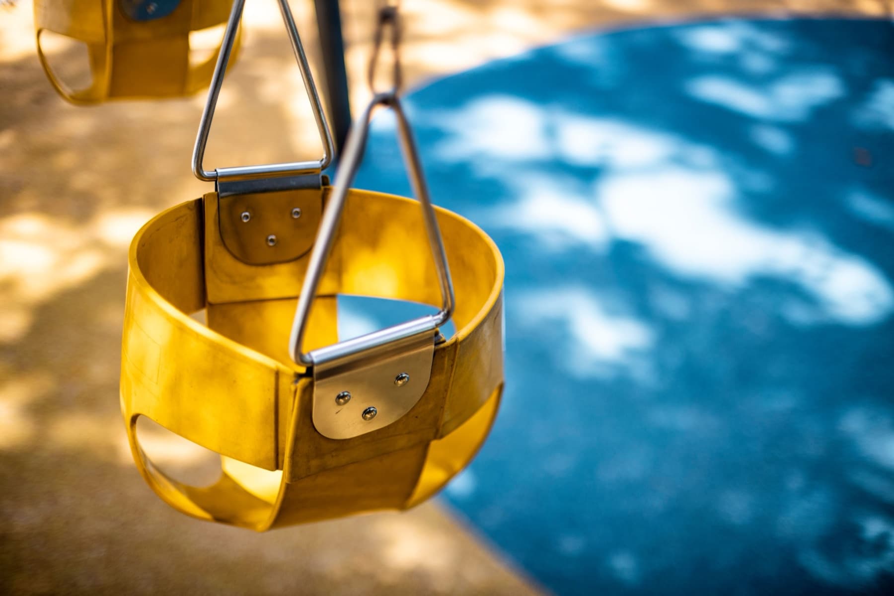 A swing on the playground
